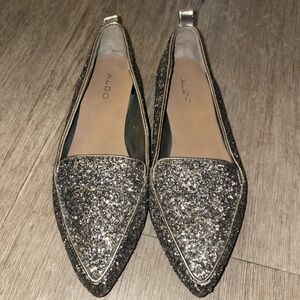 ALDO Women's Sparkling Loafers - Silver Glitter